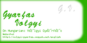 gyarfas volgyi business card
